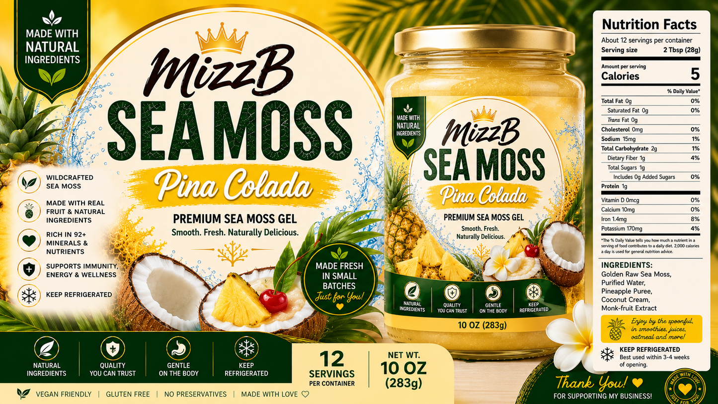 Pina Colada Sea Moss Gel